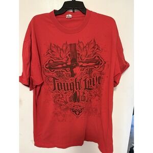 Vintage Y2K Jesus Tough Love Affliction Christian T-Shirt Sz XL Kerusso Bible🔥